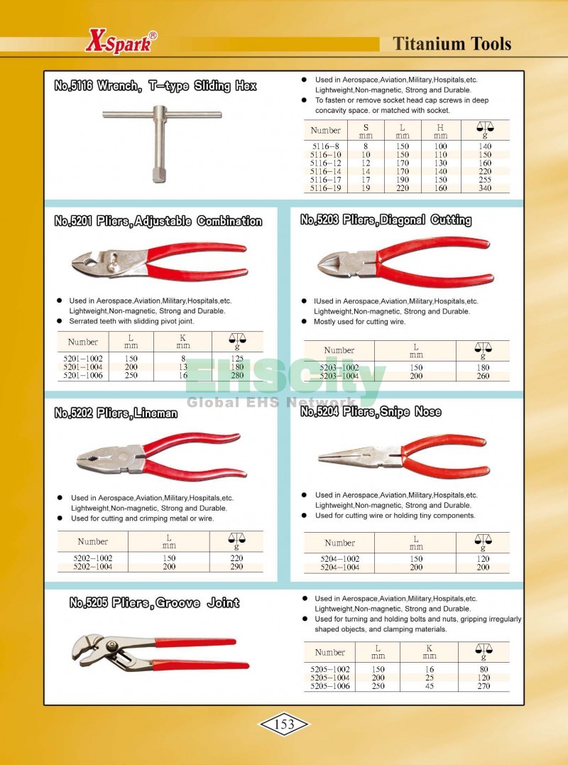 Non-Sparking, Non-Magnetic, Corrosion Resistant Tools by EHSCity EHSCity防爆、防磁、鈦合金、特種工具大全》_頁面_156