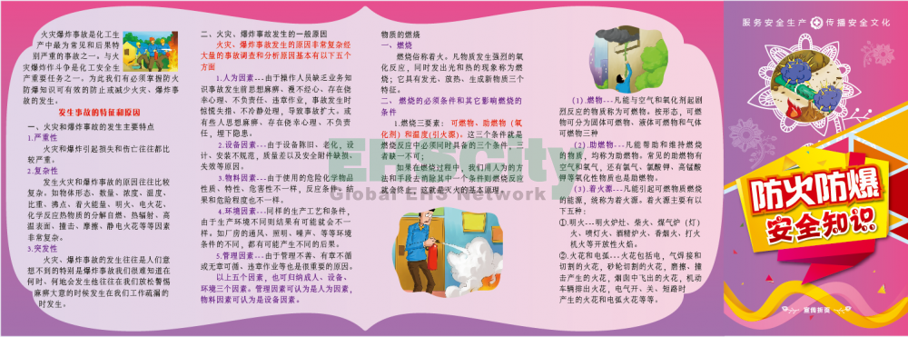 ZAZ0028防火防爆安全知識宣傳折頁